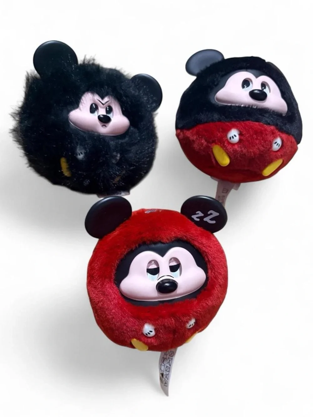 MINISO Disney Mickey Fun Crash Series Plush Pendants – Lot of 3